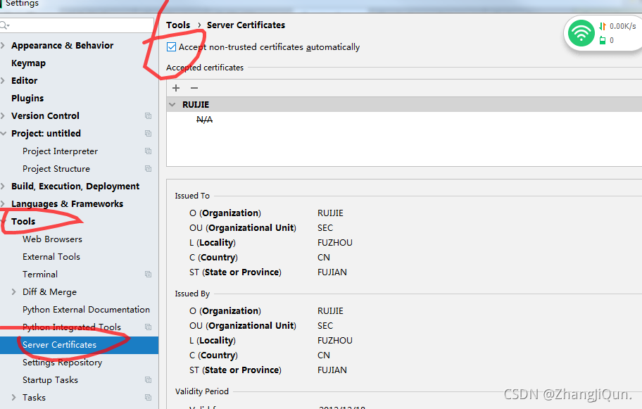 ideapycharm弹出serverscertificateisnottrusted