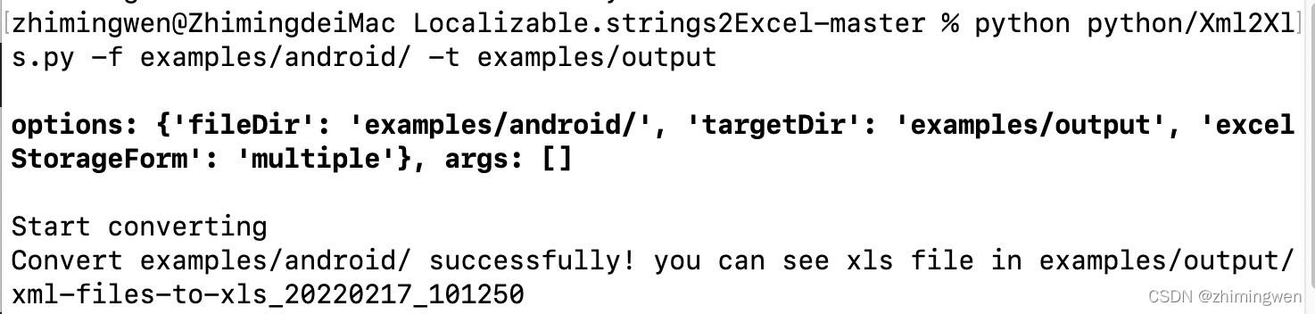 Start convertingConvert examples/ios/ successfully! you can see xls file in examples/output/strings-files-to-xls_20190129_165830