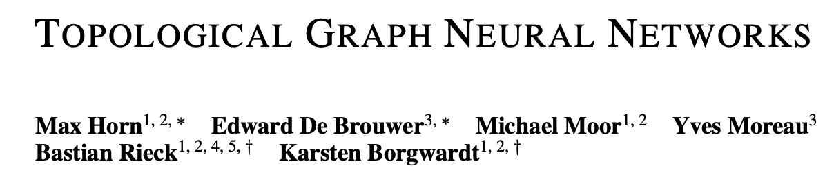 "TOPOLOGICAL GRAPOH NEURAL NETWOERKS"