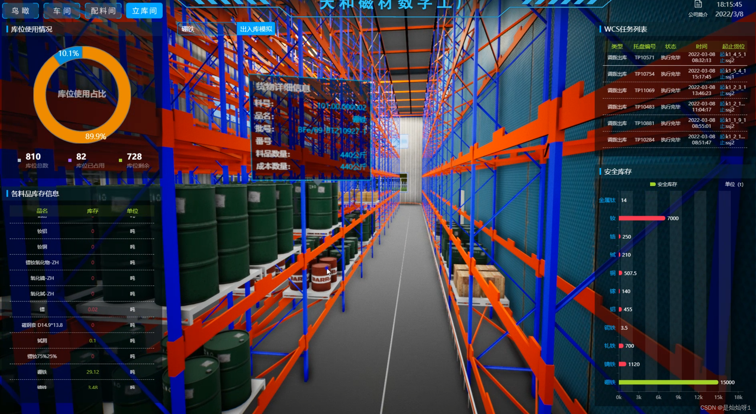 货物详细信息展示