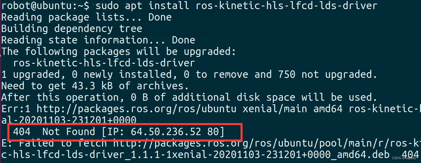 Ubuntu16.04 Kinetic 404 Not Found [IP: 64.50.236.52 80] E: Failed 