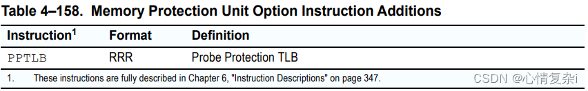 Memory Protection Unit Option Instruction Additions