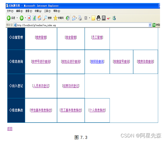 ASP宿舍管理系统设计与实现