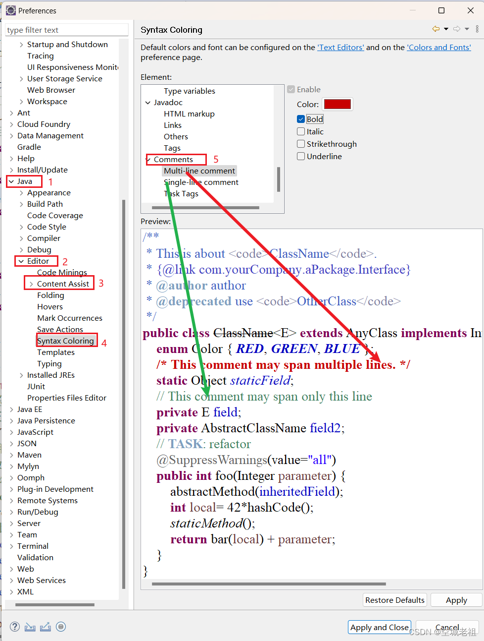 在eclipse中修改注释的颜色_eclipse修改注释颜色-CSDN博客