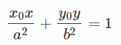 x0xa2+y0yb2=1