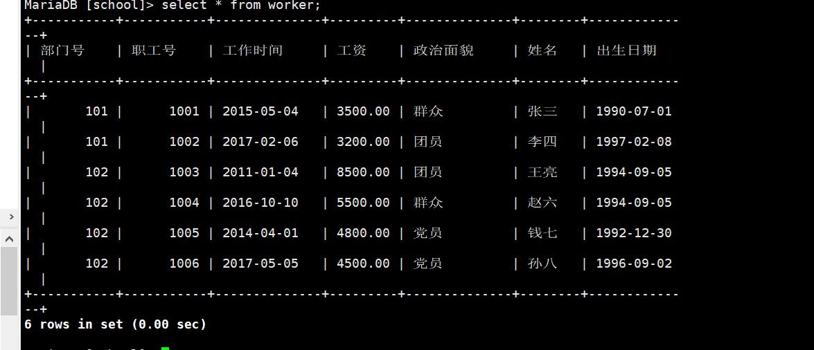 查询mysql数据库中所有表名_查询所有表  第1张
