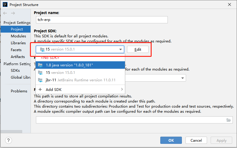 IntelliJ IDEA 设置项目JDK