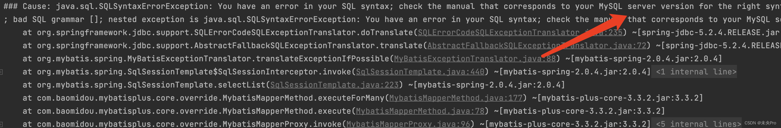 Cause: java.sql.SQLSyntaxErrorException: You have an error in your SQL syntax； mysql的xml文件出现异常解决方案