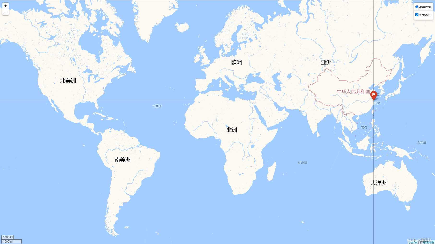 folium html 世界地图
