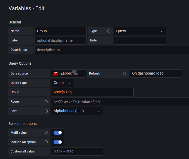 Zabbix Group Variable