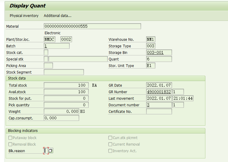 SAP WM初阶之事务代码LS25 Stock per Storage Bin_wm 库存查询CSDN博客