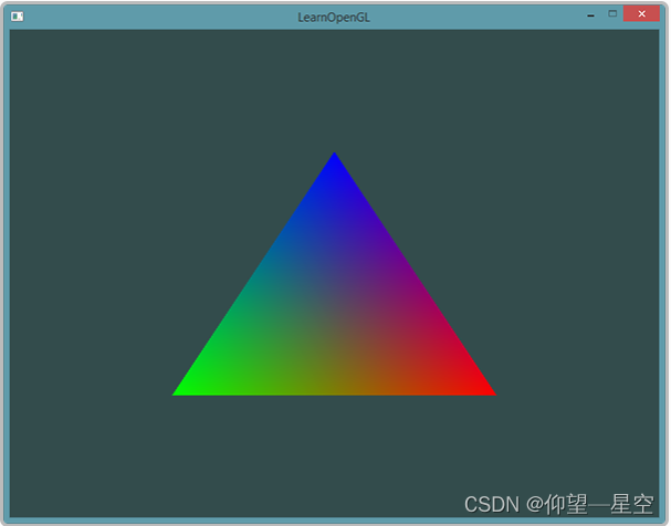 OpenGL入门教程之 变化颜色的三角形
