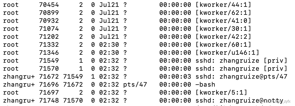 bash ps ef grep avoid returning this command