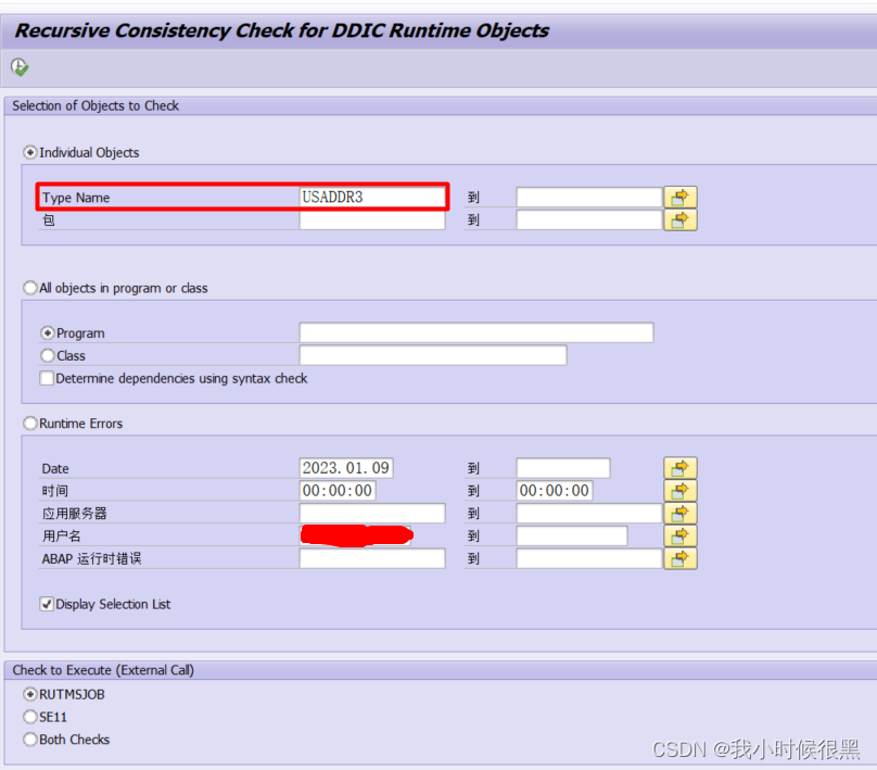 SAP 报错Inconsistency in the dictionary for structure “USADDR3“.CSDN博客
