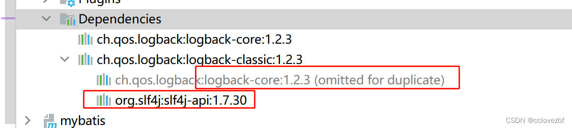 logback-classic incluye logback-core y slf4j-api