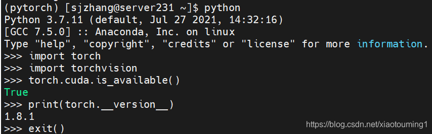 Linux服务器pytorch环境配置详解_linux创建torch的虚拟环境-CSDN博客