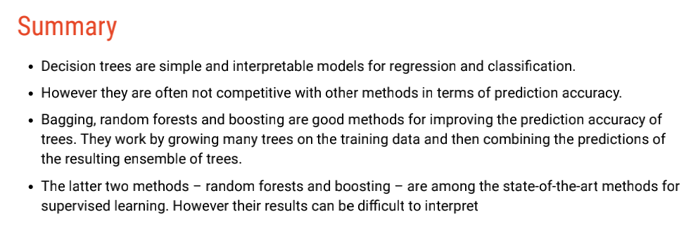 5003笔记 Statistic Chapter9-Tree and Ensemble methods