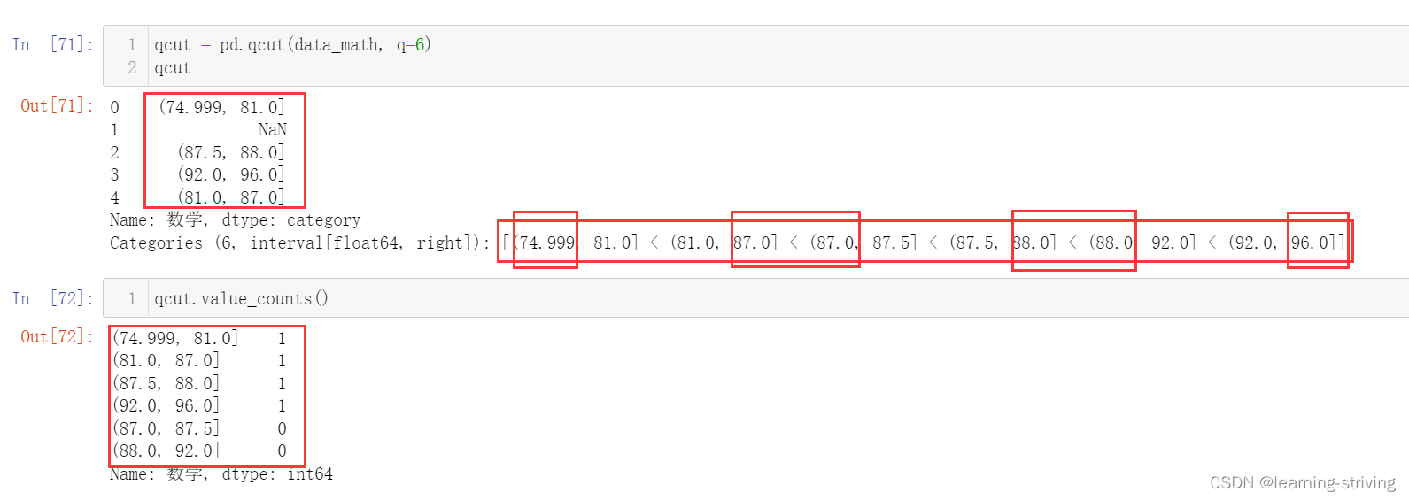 pandas缺失值处理及数据离散化isnull、notnull、dropna、nan、fillna、replace、qcut、value