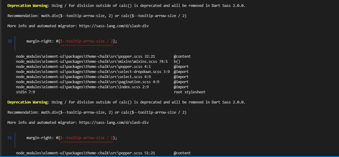 Deprecation Warning: Using / For Division Outside Of Calc() Is ...