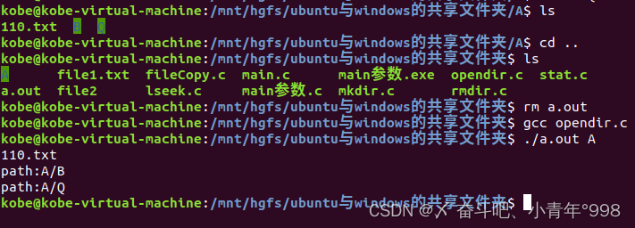 Linux下 C 遍历目录(opendir,readdir函数)