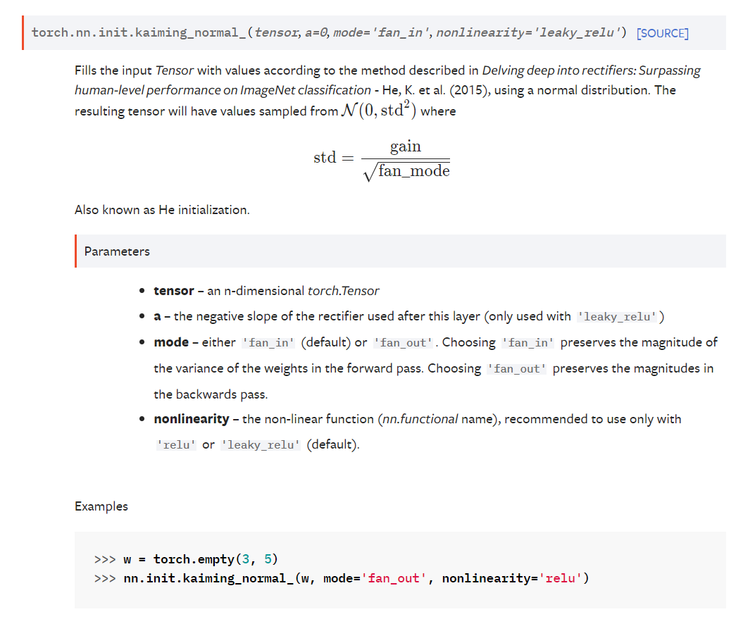 torch.nn.init.kaiming_normal__torch haiming initCSDN博客
