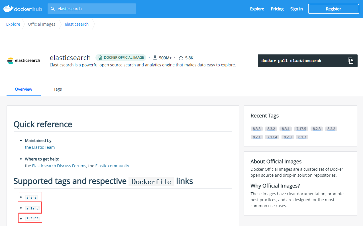 Docker下载Elasticsearch镜像并运行Elasticsearch容器_elasticsearch镜像下载-CSDN博客