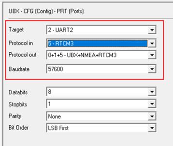 图10 Uart2 数传口参数