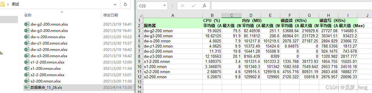 批量汇总nmon结果文件Excel数据