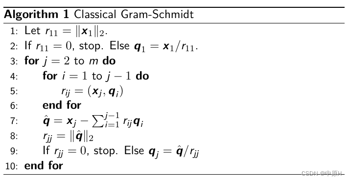 Classical Gram-Schmidt and Modified Gram-Schmidt-CSDN博客