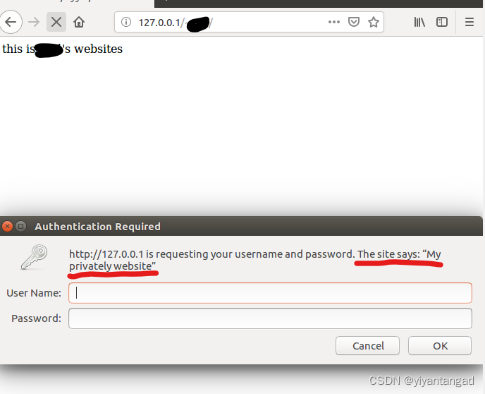 Ubuntu16.04使用apache创建个人用户主页并添加口令认证