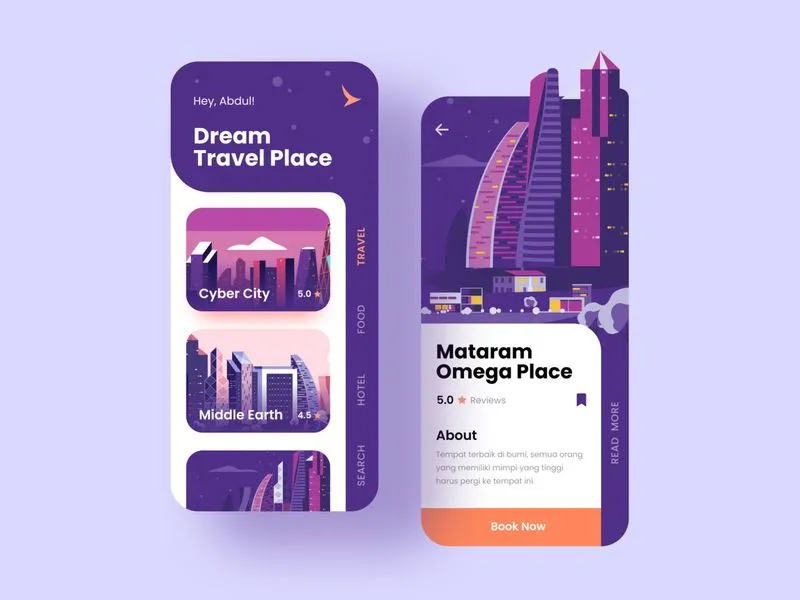 Travel App - Mobile Design by Kevin Al-Rizal