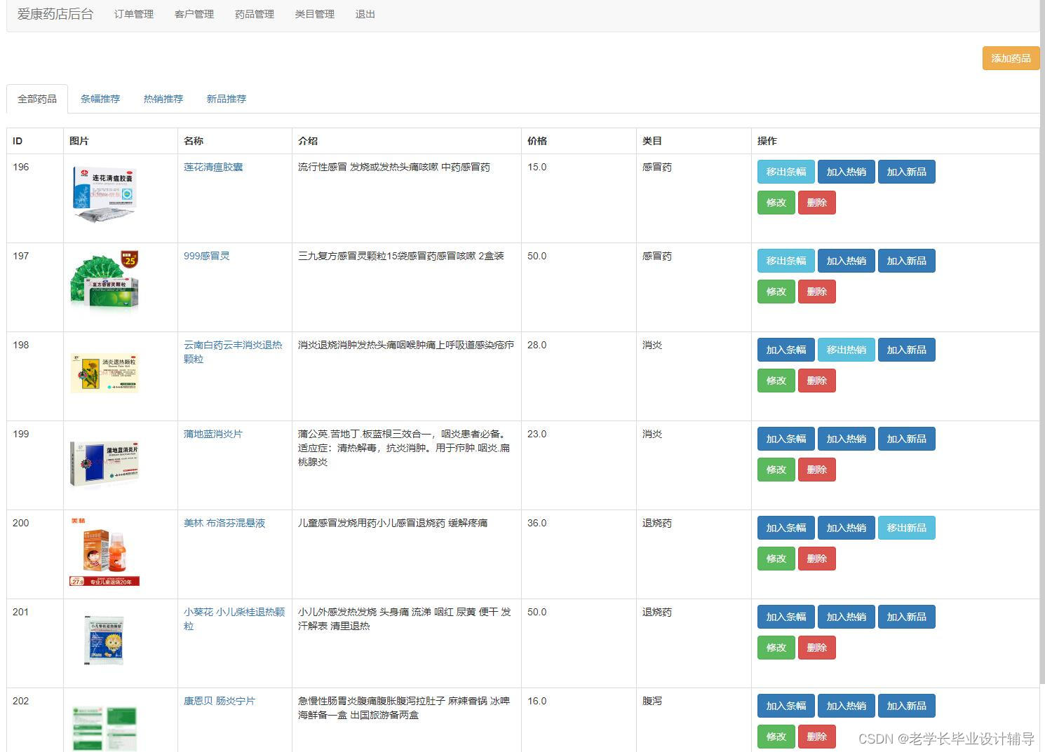 javaweb基于servlet开发药店药品商城管理系统源码_javaweb医药系统源码-CSDN博客