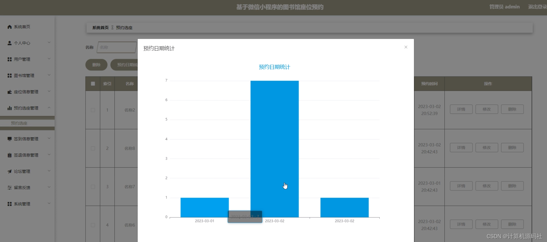 分享一个基于微信小程序的高校图书馆预约座位小程序 图书馆占座小程序源码 lw 调试