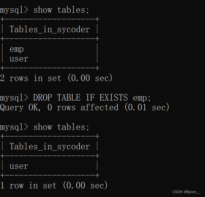 MySQL_数据库的DDL语句（表的创建与修改）