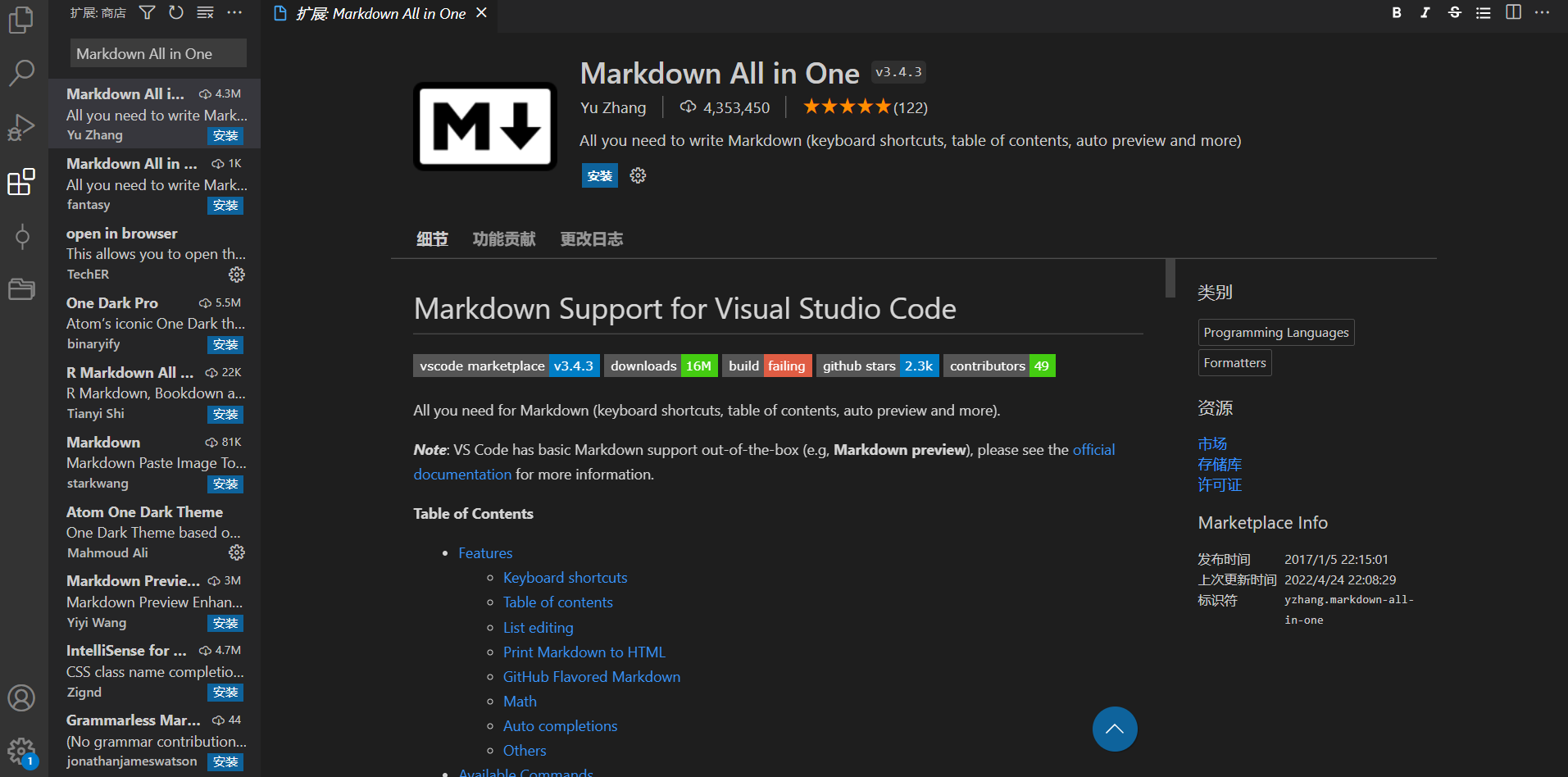 Markdown All in One
