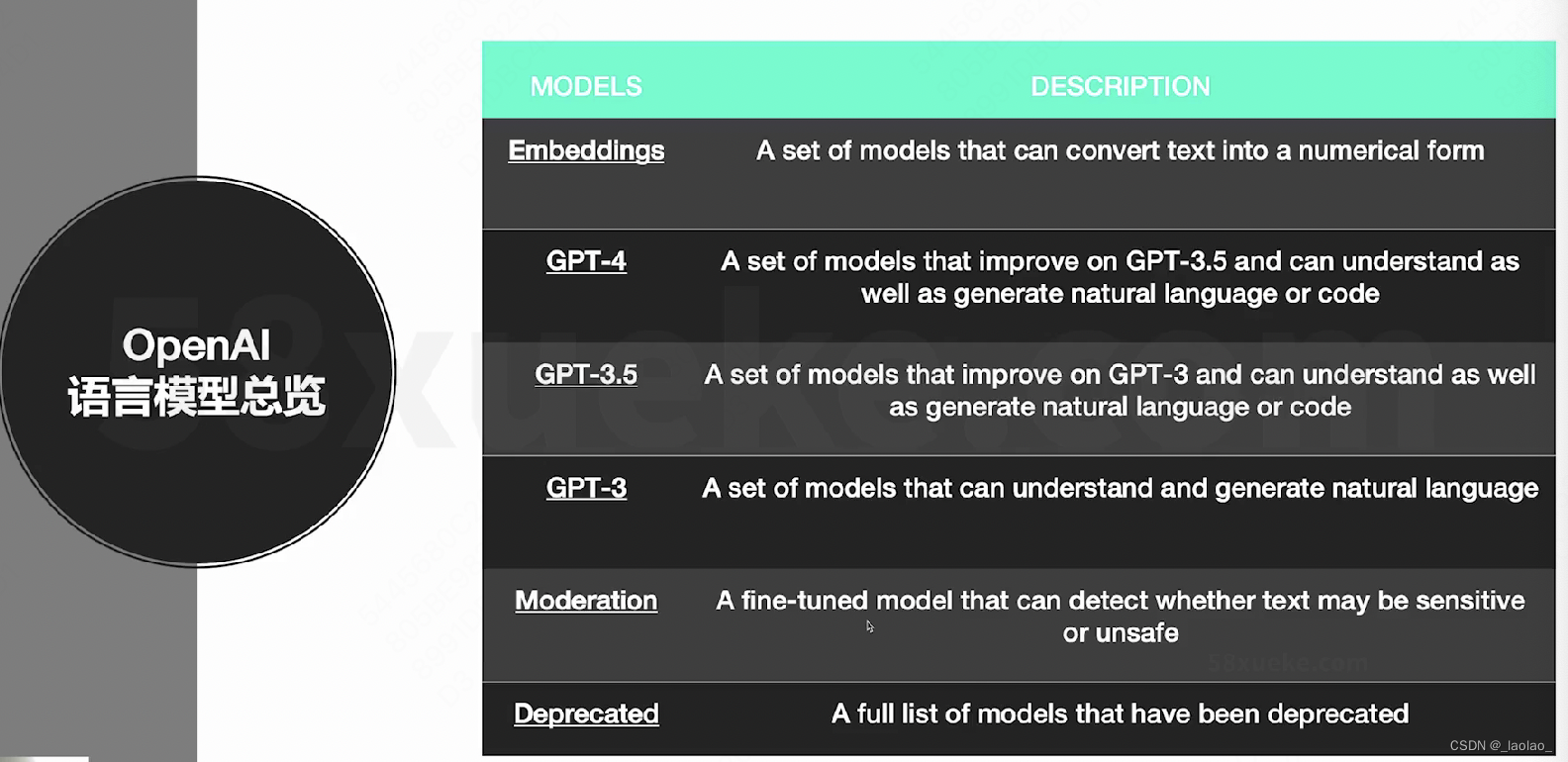 openai 语言模型总览