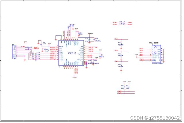 ASL国产CS5212规格书 DP转VGA 替代RTD2166低成本方案 兼容IT6516设计原理图