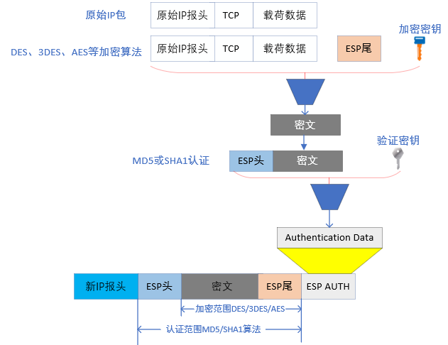 隧道模式下报文封装