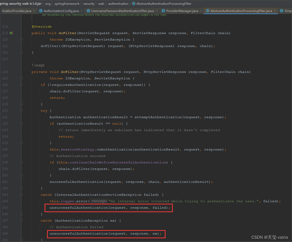 AbstractAuthenticationProcessingFilter逻辑