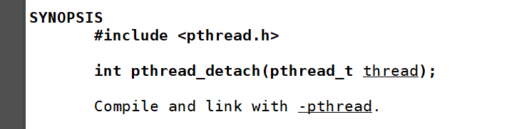 pthread_detach