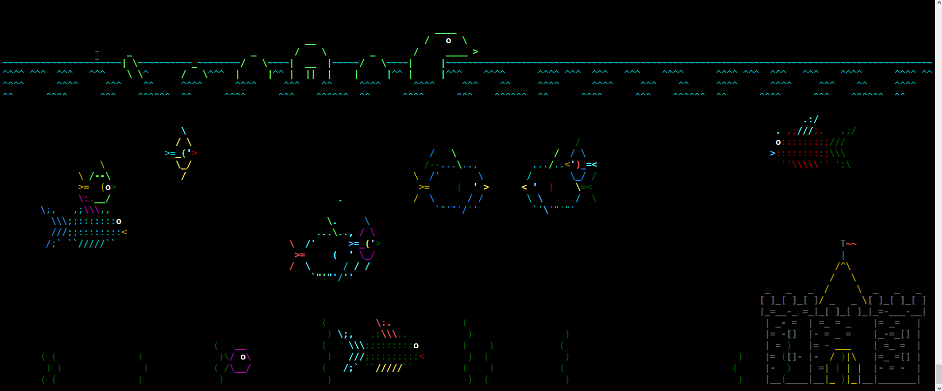 CentOS 有趣命令之水族馆asciiquarium_asciiquarium安装-CSDN博客