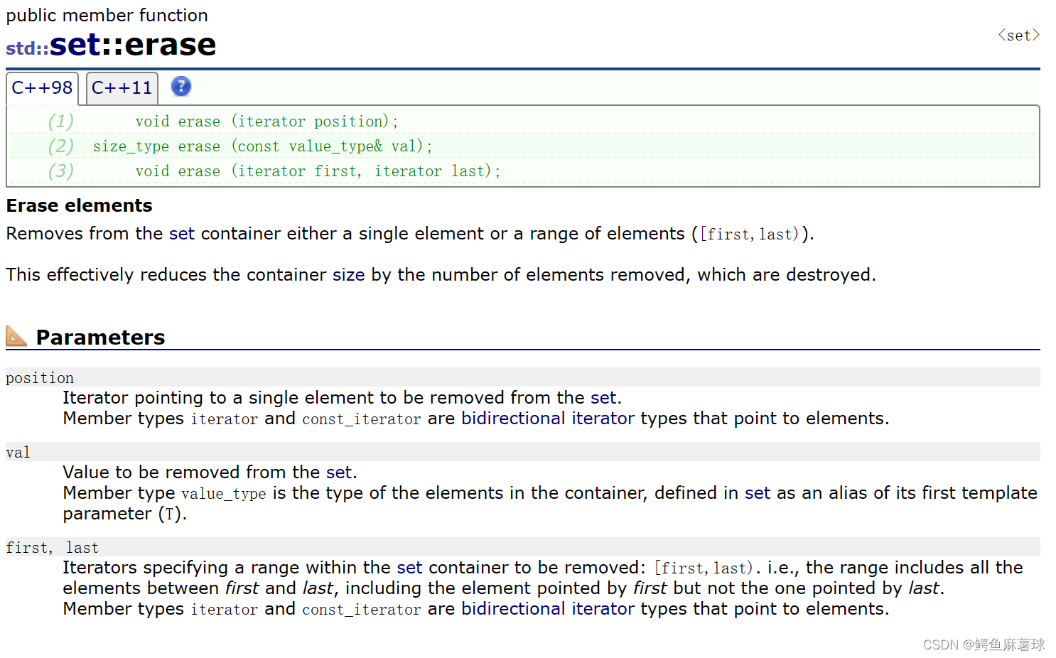 【C++】STL——set的介绍和使用、set的构造函数、set的迭代器、set的容量和增删查改函数