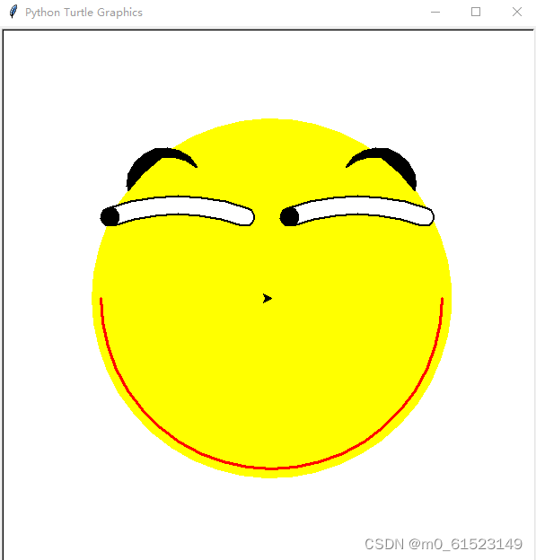 Python | 使用turtle库画笑脸滑稽表情_python脸怎么画嘴巴-CSDN博客