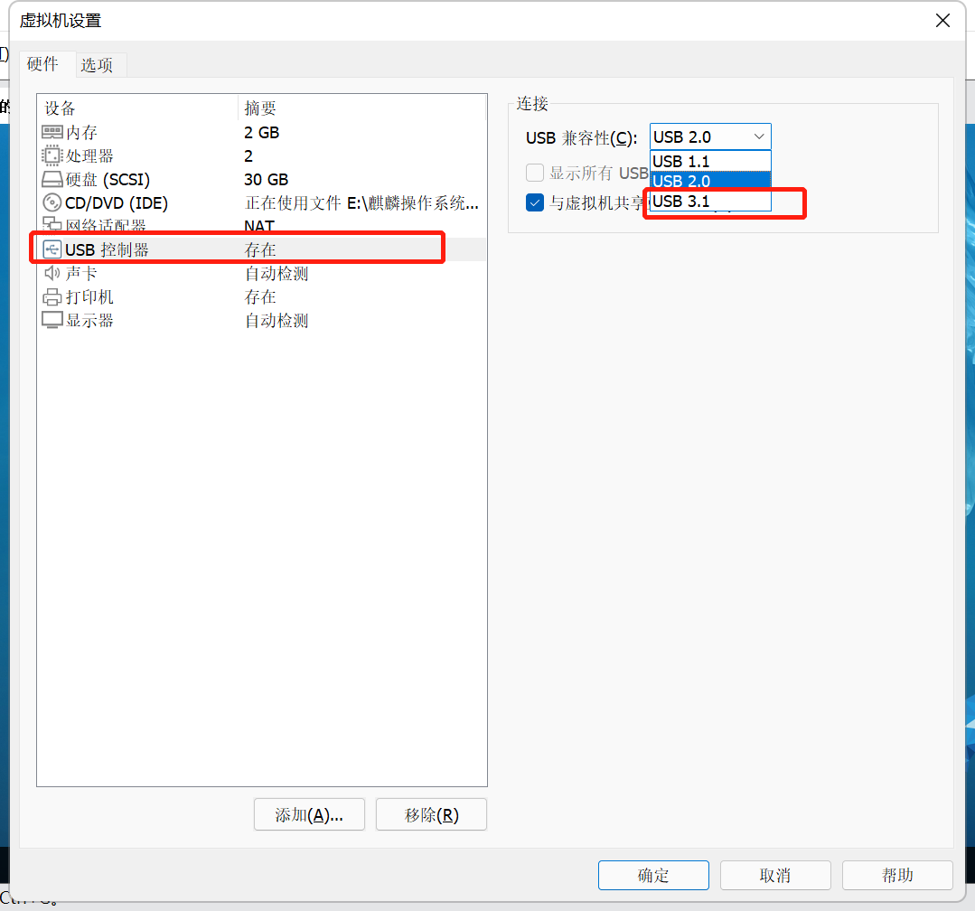 VMware连接U盘后无法显示U盘