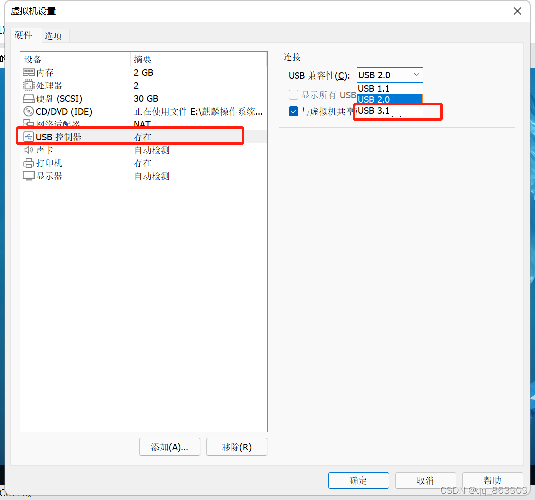 VMware连接U盘后无法显示U盘