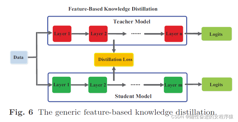 feature-based 侧重于学习teacher model中各个hint layer的feature map