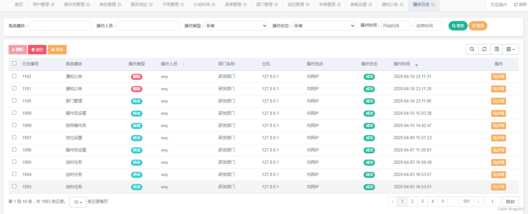 IDEA+SpringBoot + Mybatis + Shiro+Bootstrap+Mysql智慧仓库系统