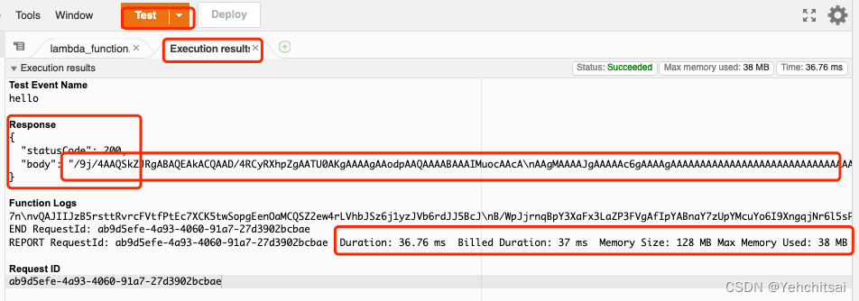 使用 Learner Lab - 使用 Lambda 转换图片为 base64 格式