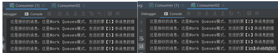 【RabbitMQ笔记03】消息队列RabbitMQ七种模式之WorkQueues工作队列模式