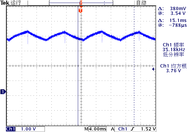 ▲ 图2.4 测量ITR8307的光电管输出电压波形